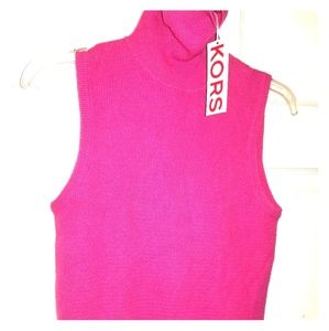 Michael Kors Cashmere Sleeveless Turtleneck